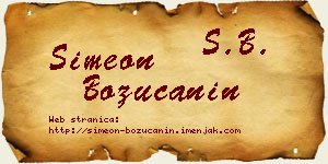Simeon Božučanin vizit kartica